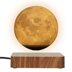 Lampe lunaire créative 3D à lévitation magnétique LED veilleuse rotative lune lampe flottante décoration de la maison vacances bricolage cadeau de mode