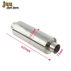 Stainless Steel car muffler Exhaust resonators 2 inch 2.5 inch 3 inch Universal Tail Tube Silencer