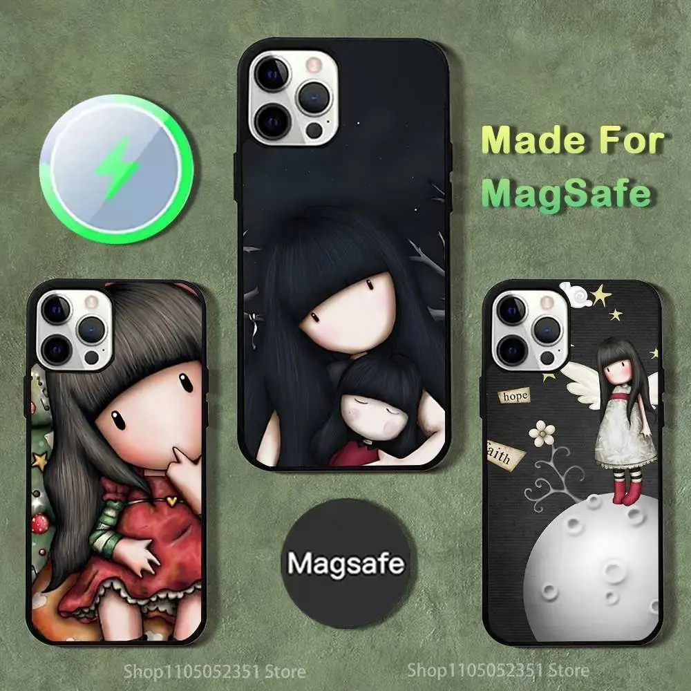 

S-Santoros-G-Gorjuss Phone Case For iPhone 16,15,14,13,12,11,Pro,Max,Plus,Mini,SE4,E Magnetic Magsafe Wireless Charging