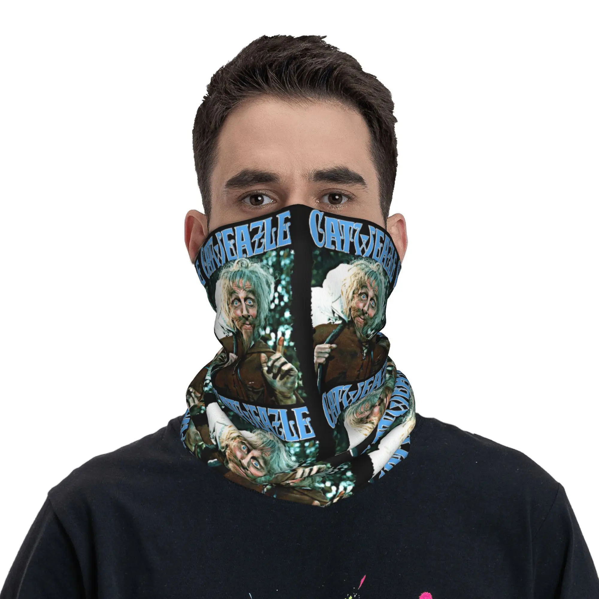 Catweazle Transparent  Bandana Neck Gaiter Printed Mask Scarf Warm Cycling Scarf Outdoor Sports For Men Women Adult Winter