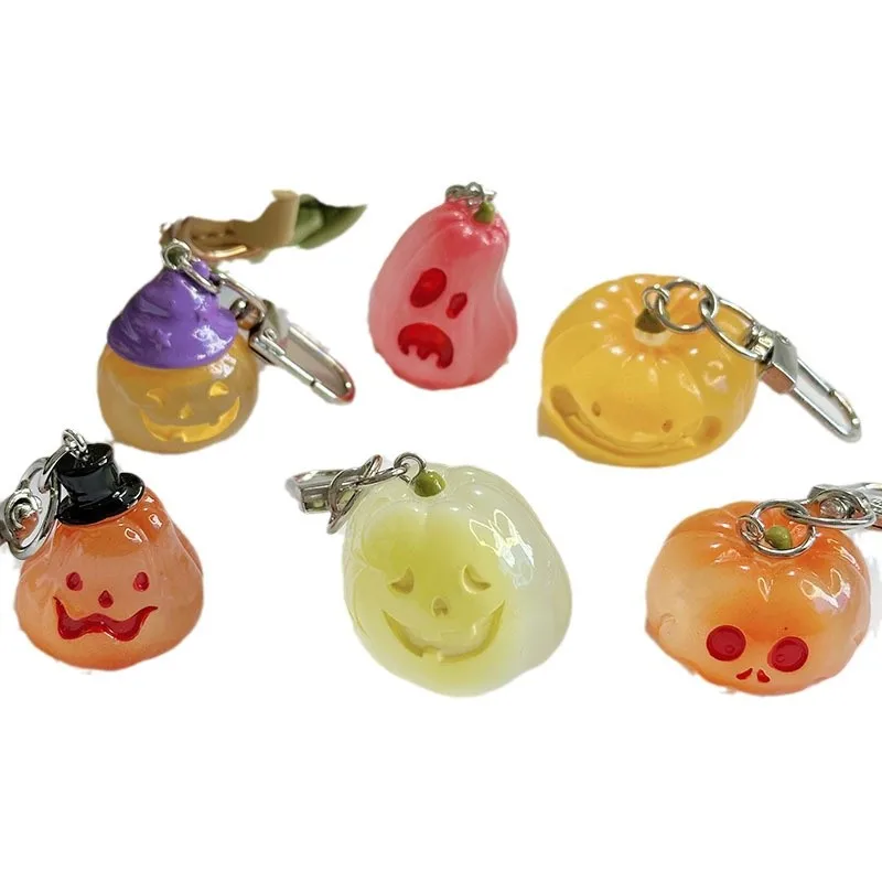 Shining U 発光カボチャキーホルダー 女性用 男性用 ファッションアクセサリー ギフト ハロウィン