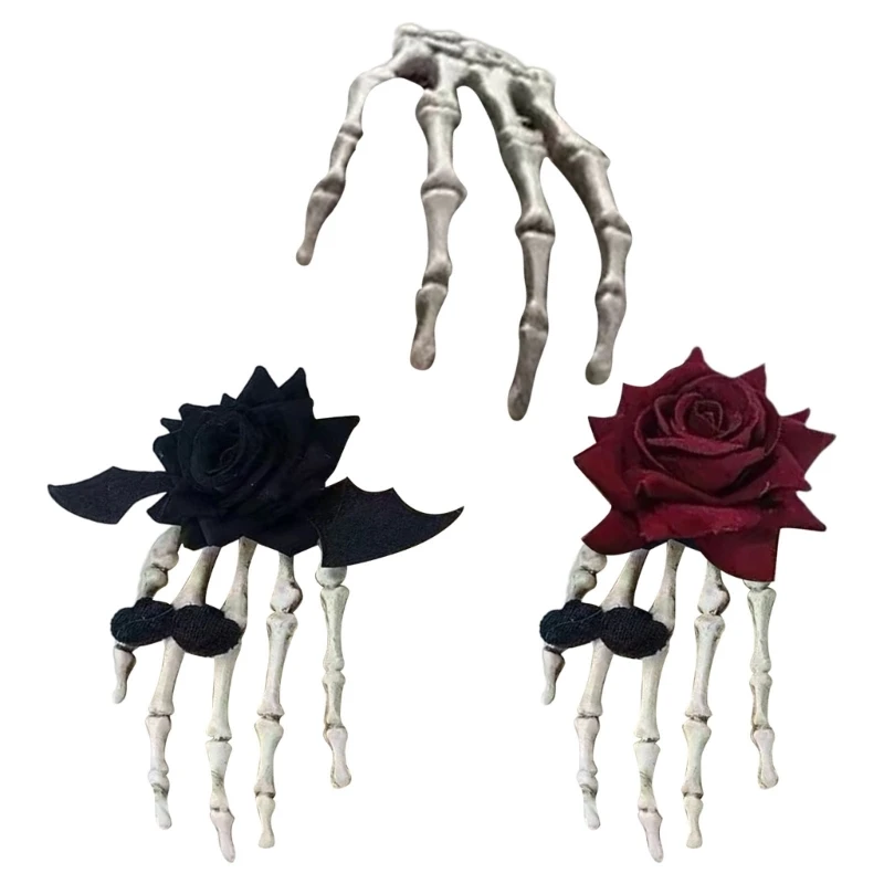 Versatile Skull Foxes Ear Hair Accessories Fashionable Foxes Ears Clip for Dance Gatherings Portable Skull Pin for Adult