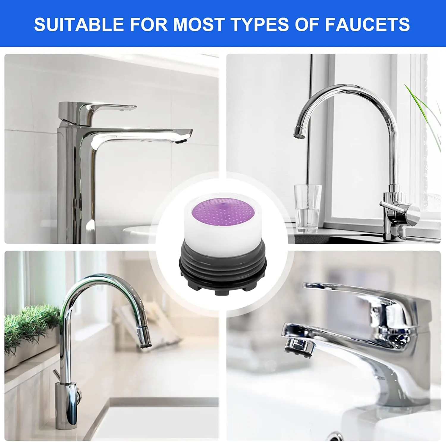 8 PCS Aerators Faucet，M16 Environmental Faucet Aerator with Removal Wrench Tool，High-Speed Water Saving for Cache Aerator