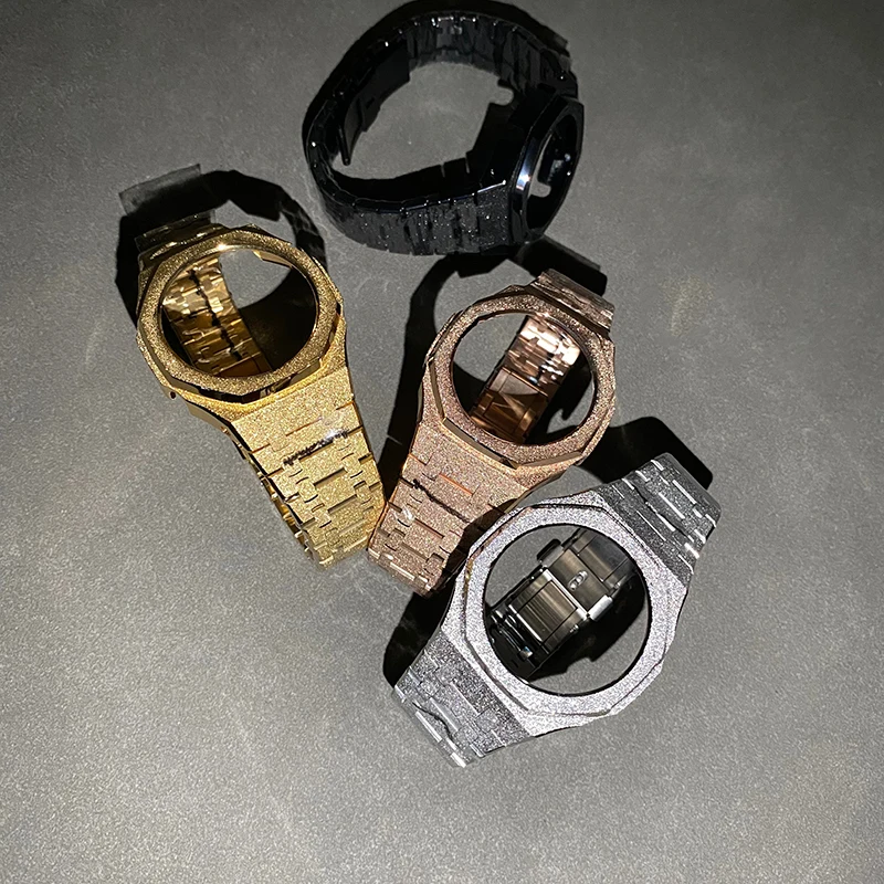 Модификация GA2100, металлический мужской комплект модов «сделай сам», для Casio G-SHOCK GA-2100 GA-2110, корпус из нержавеющей стали, ремешок для часов, замена CasiOak