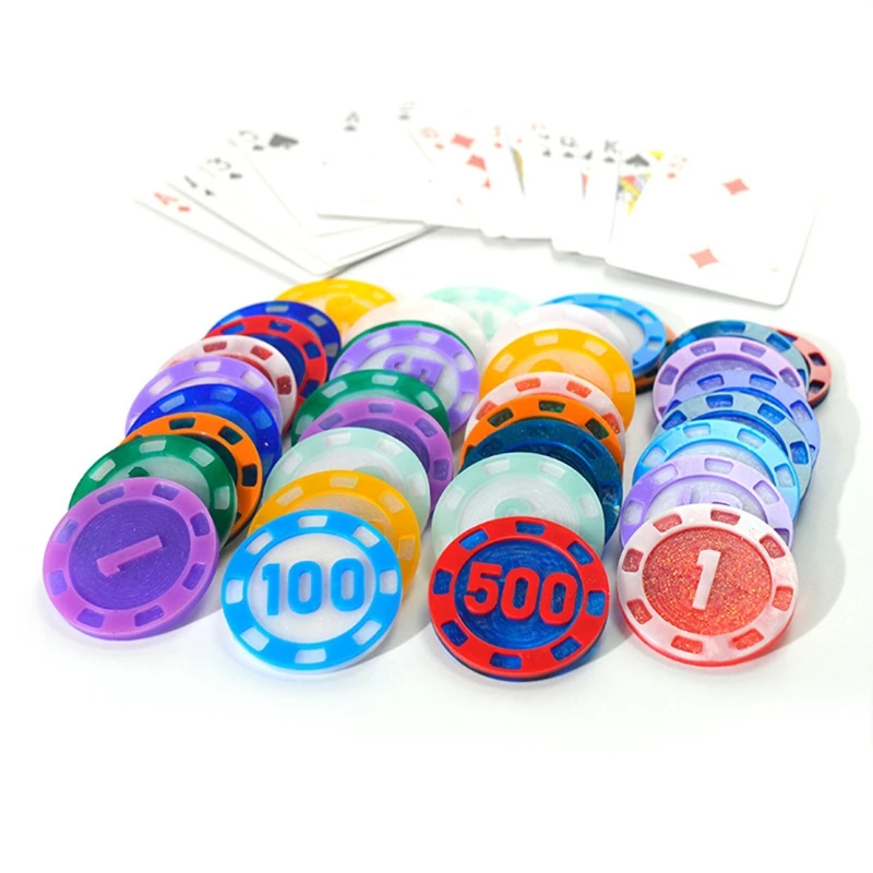 DIY Poker Chips Game Coins Epoxy Resin Mold Commemorative Coins Silicone Mould