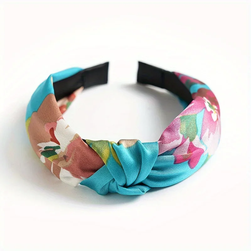 

Floral Polka Dot Headband for Women Girls Soft Elastic Hair Band Chic Daily Use Hair Accessory