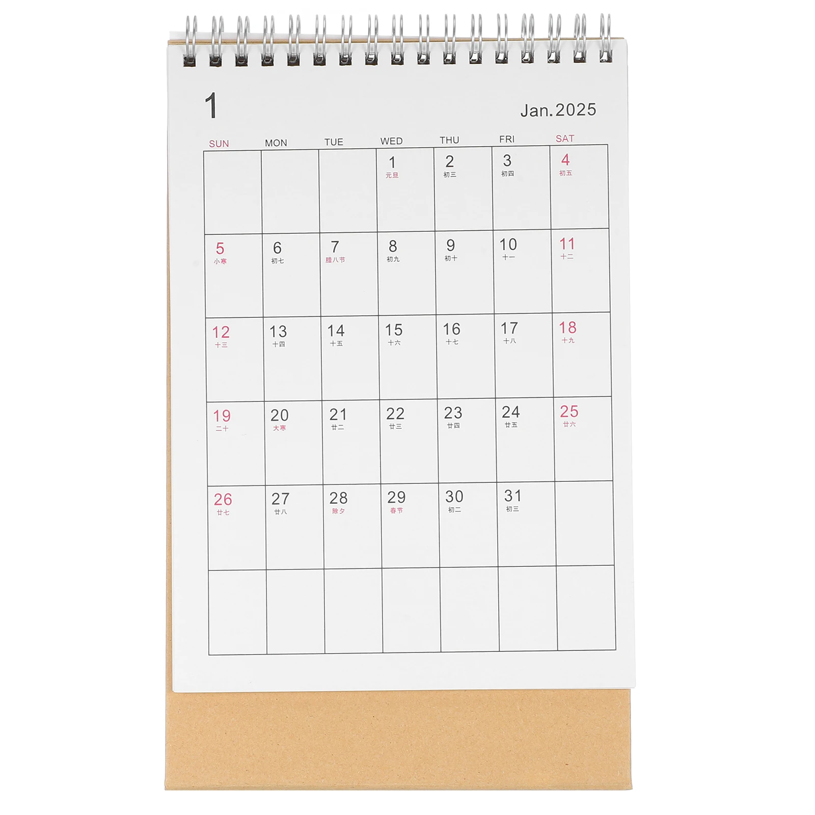 

Notebook Desk Flip Calendar 18 Monthly 2025 Standing Small Desktop Large Creative up Cute Table