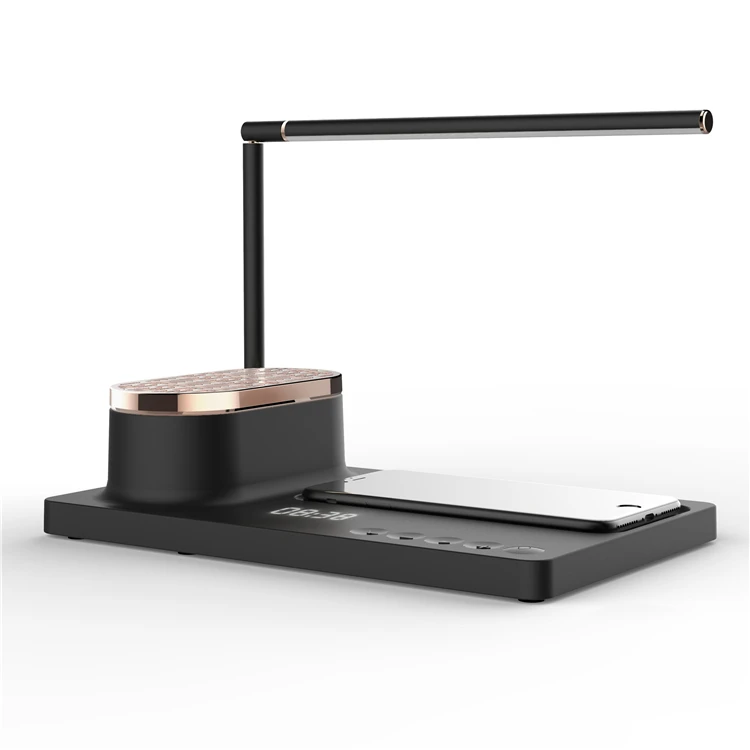 Hot sell Good Quality 3 in 1 Bedside Led Desk Lamp With Wireless Charger and Speaker