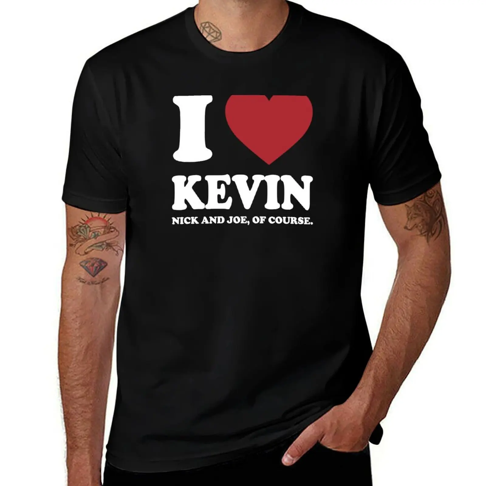 

I LOVE KEVIN NICK AND JOE, OF COURSE. WHITE T-Shirt cotton tshirt 100% t shirts for man cotton anime t shirts oversize T-Shirt