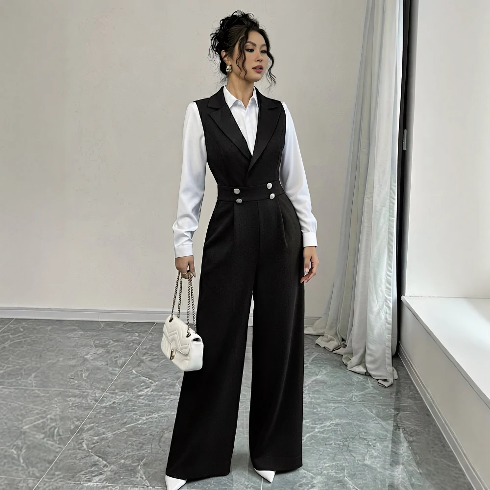 

Women's Winter Casual round Neck Jumpsuit Body-Fitting Solid Color Comfortable All-Match Thermal Pantsuit Fashionable Clothing