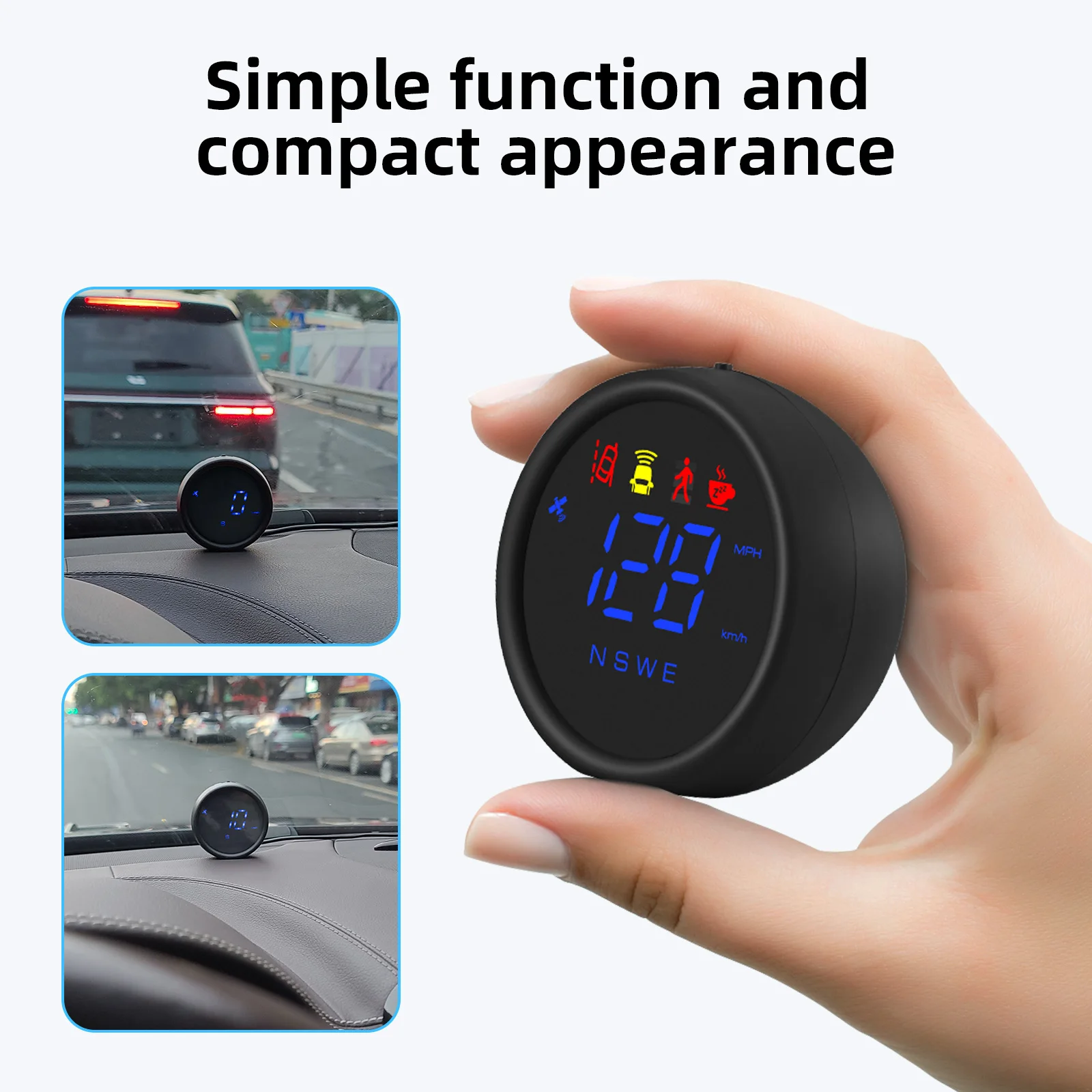 2023 New Smart Dash Cam Head Up Display with ADAS Front and Pedestrian Collision/Lane Departure Warning/fatigue Driving Alarm