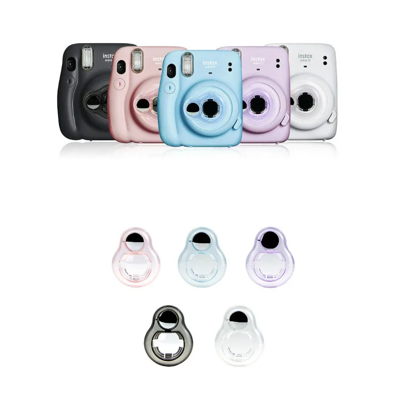 Espelho de selfie adequado para fujifilm mini11, câmera de filme instantâneo, lente de selfie colorida gelatinosa, 5 opções de cores disponíveis