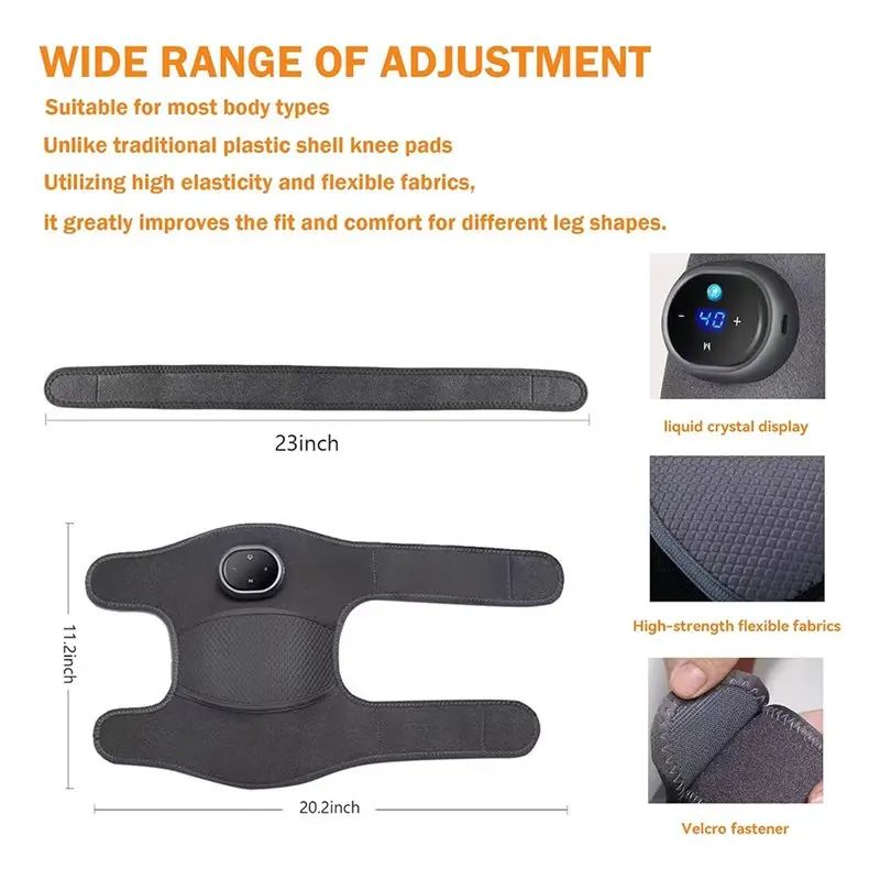 TAIGH-masseur chauffant multifonctionnel pour soulager les genoux avec cinq Modes de chauffage, trois Modes de Massage pour soulager les douleurs articulaires