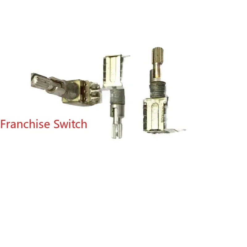 10PCS RK12 Double Adjustment Potentiometer 15A50K*2 Rear B20K*2 Axis Length 25MM Saw Tooth
