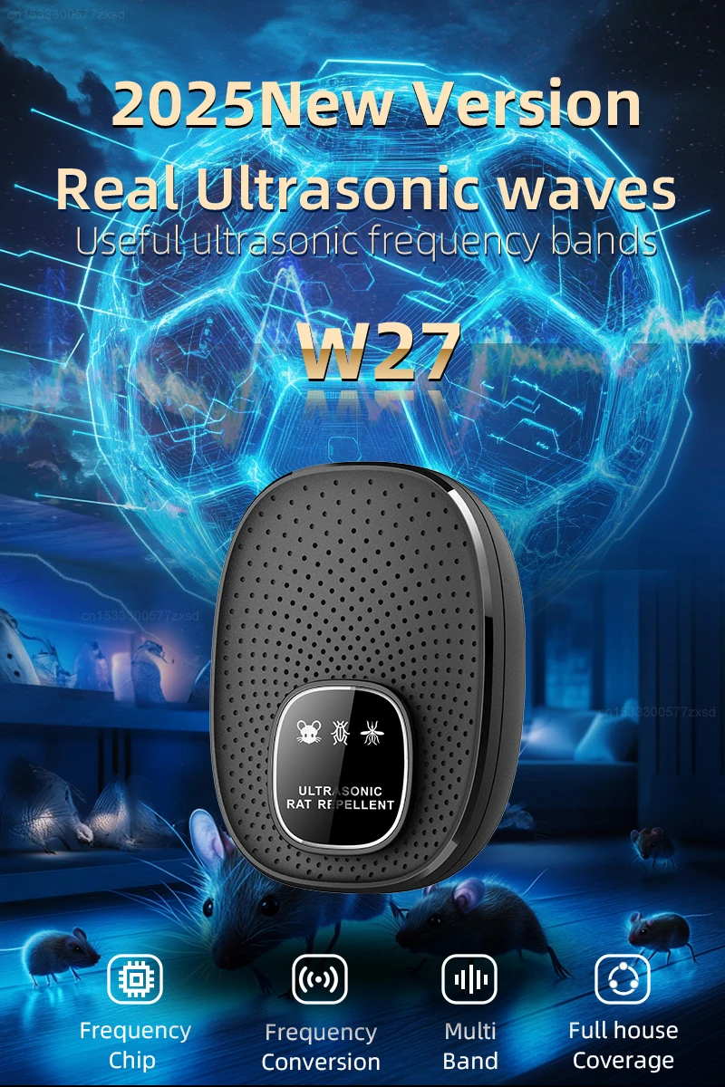Ultrasonic Rodent Killing Catching Device Home Multifunctional Intelligent Rechargeable for Household Bedroom Anti Rodent