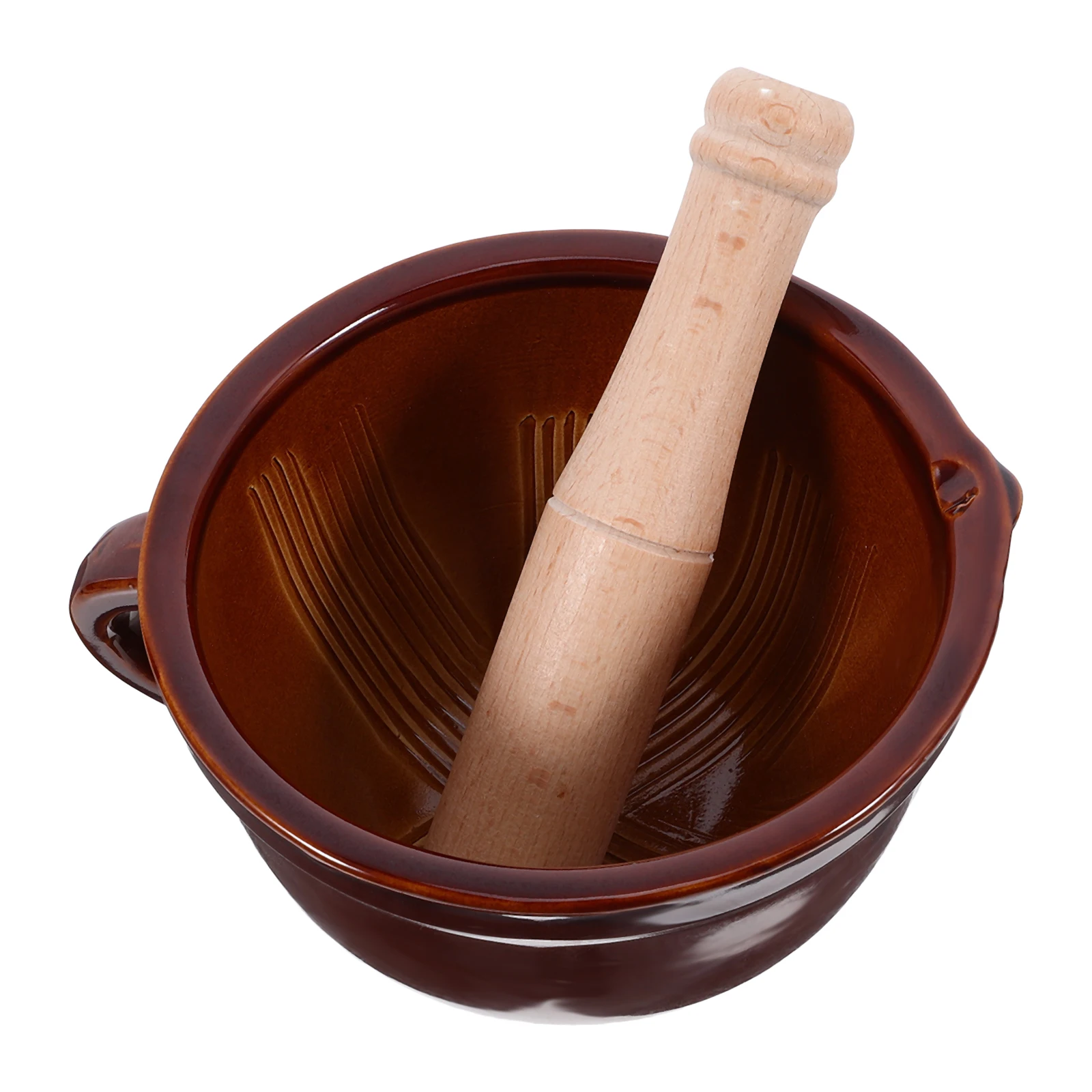 1 Juego de cuenco triturador de ajo de cerámica, utensilio de cocina seguro, protección del medio ambiente, molienda fina, fabricación eficiente de pasta en polvo