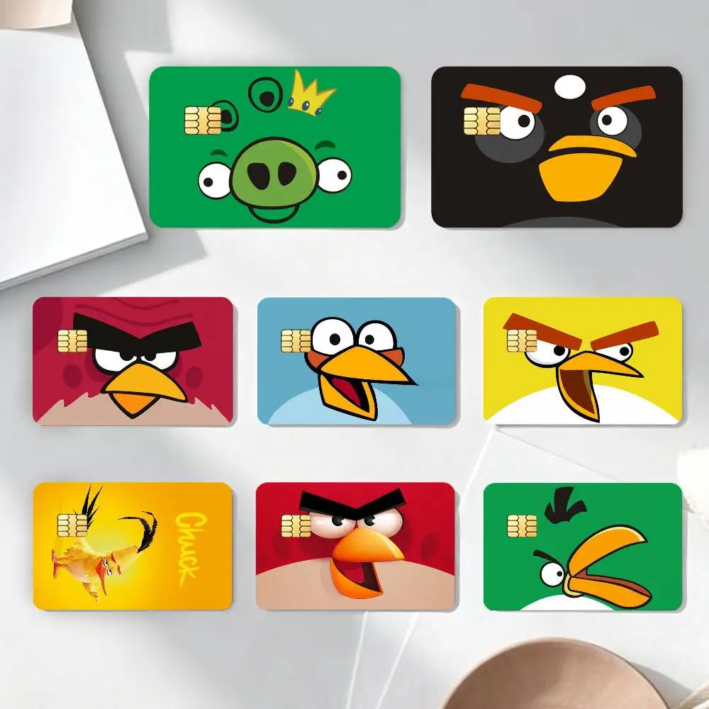

B-BIRD Game A-Angry-y B-Bird-S Stickers Credit Debit Card Film Skin Sticker Credit Card Skin Stickers For Bank Card Bus Metro