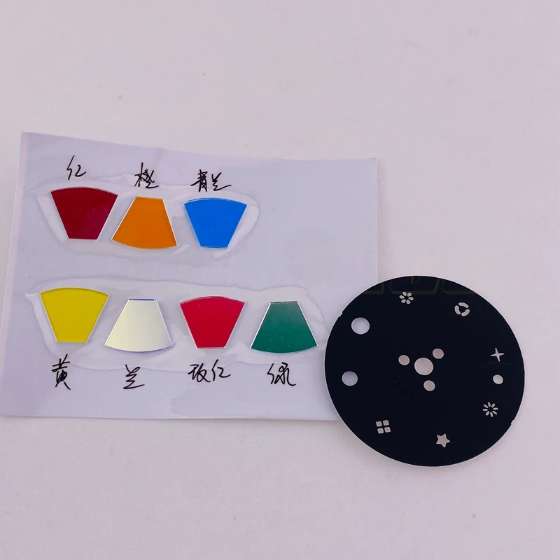 Color Filter Gobo Wheel Colour Chip Beam Lighting Colour Disc Coated Dazzle for 120W LED Beam Moving Head Light