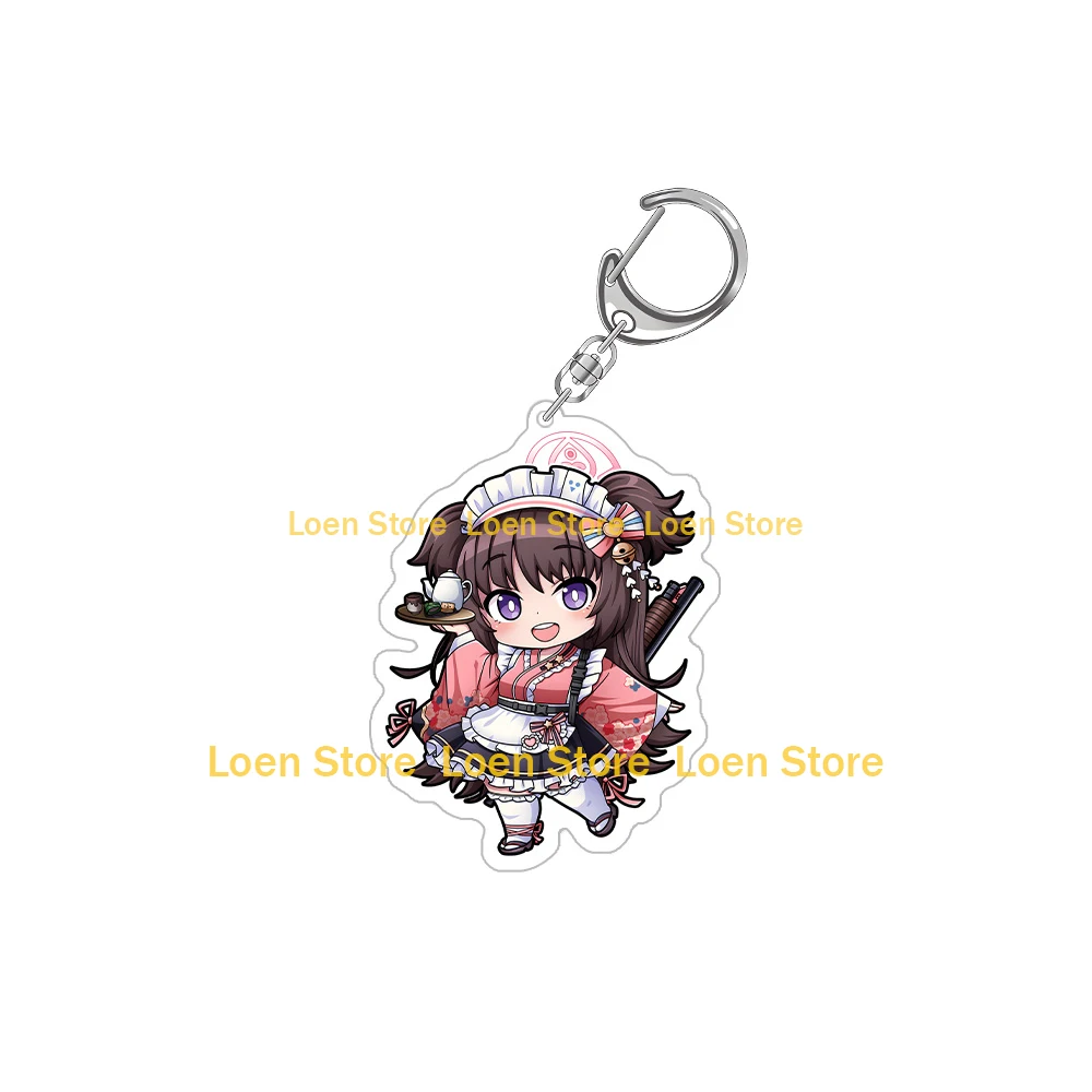 الأزرق الأرشيف Shiroko Aru Iori Hina Ui Hoshino Serika Wakamo Chinatsu Kayoko Haruna Ayane Chibi أنيمي سلسلة مفاتيح مصنوعة من الأكريليك لعبة هدية #5