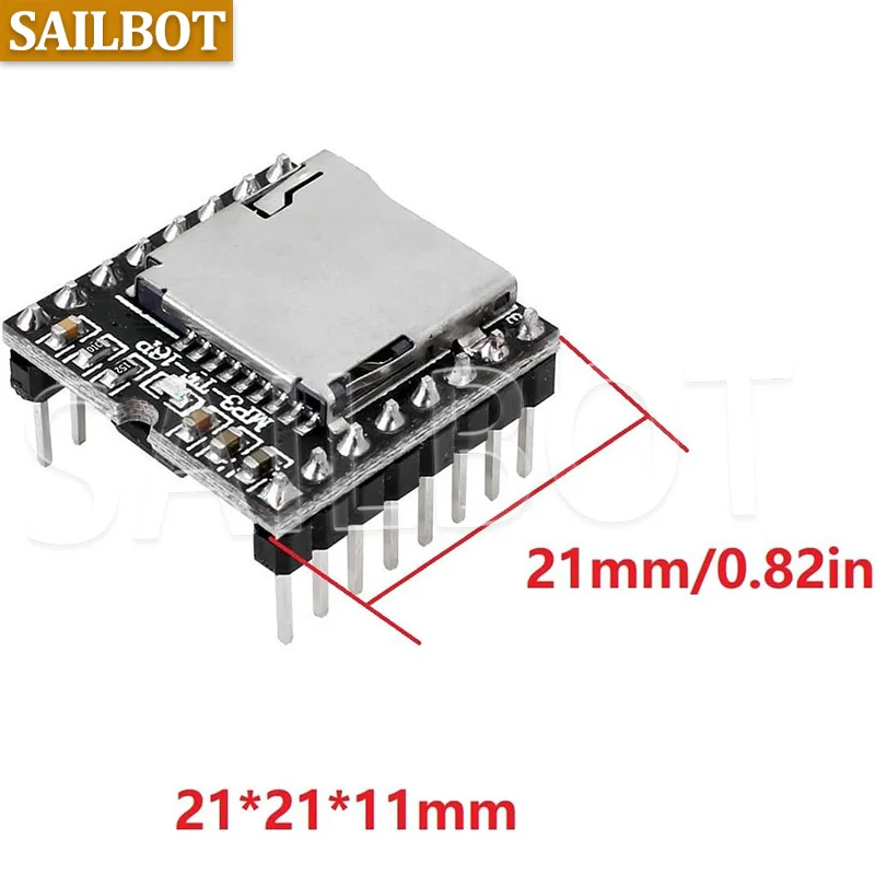 1-10PCS DFPlayer Mini MP3 Player Module V3.0 16P TF Card U Disk DF Player Audio Voice Module Board — zdjęcie produktu 2