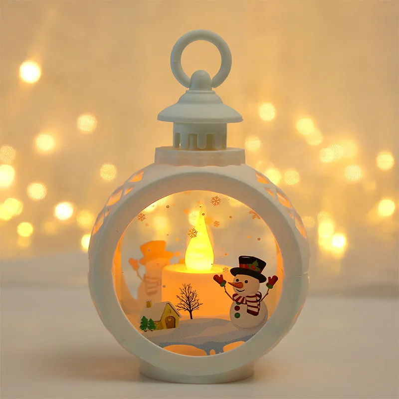 2025 LED Portable Lantern Santa Claus Lamp Decor Christmas Xmas Tree Wind Lights Pendant Navidad Christmas New Year Decoration