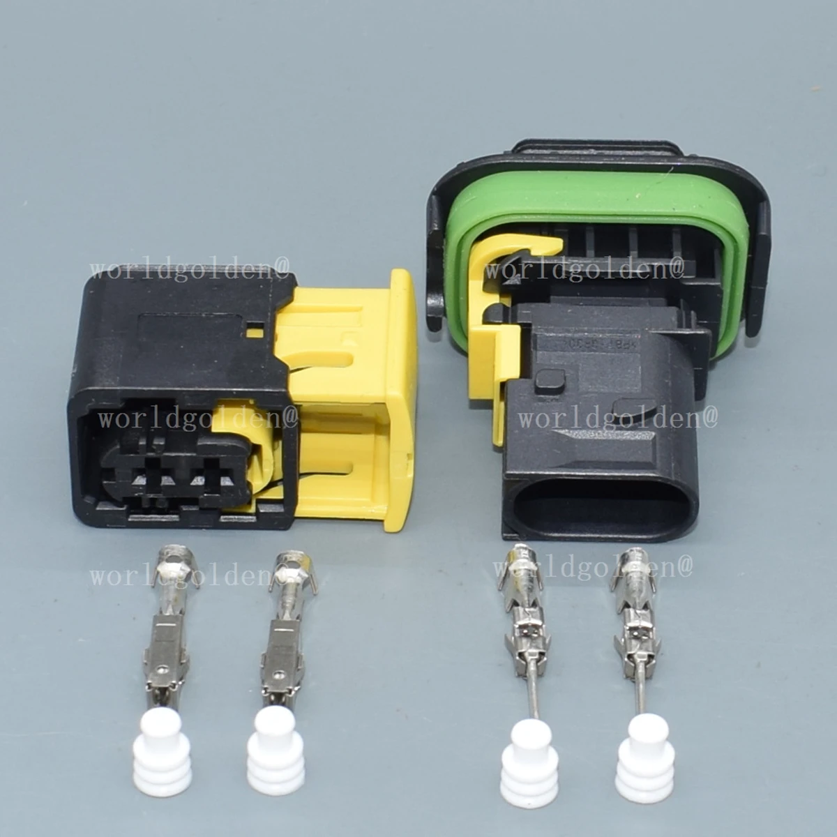 6180-2451 6187-2801 2-Pin Sealed Auto Connector Kit for Universal Cars, male female docking plug with complete terminals