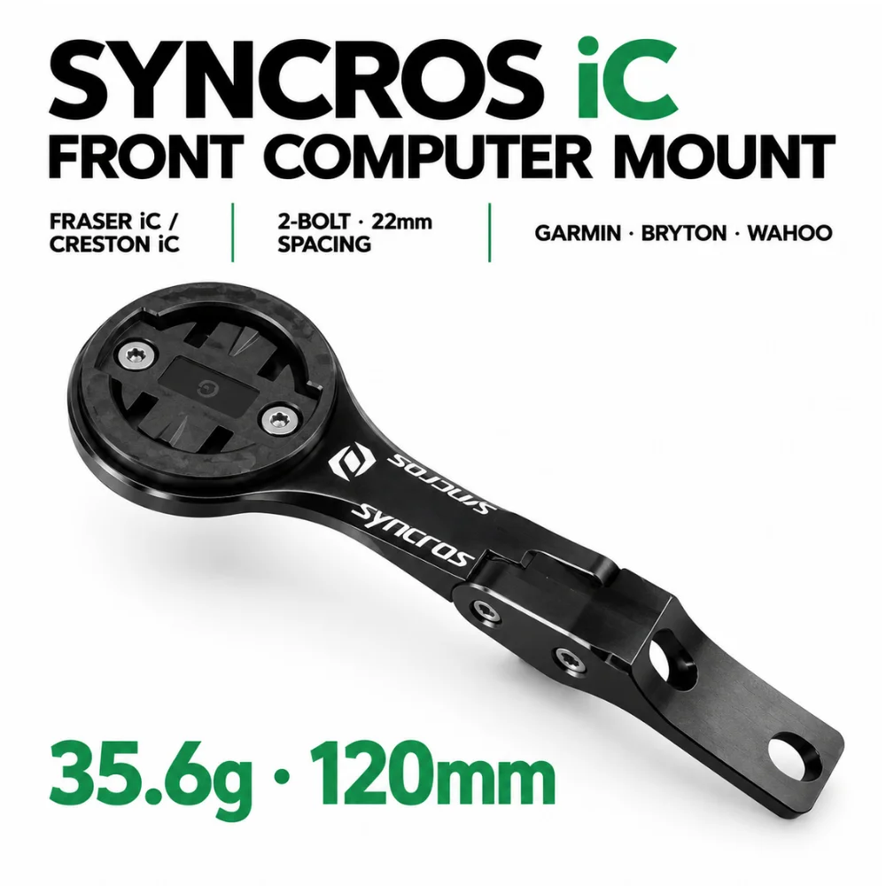 Fraser iC /Creston iC Outfront Computer Mount, MY20-MY23 Syncros iC,Garmin Wahoo Bryton, Bicycle Computer Mount