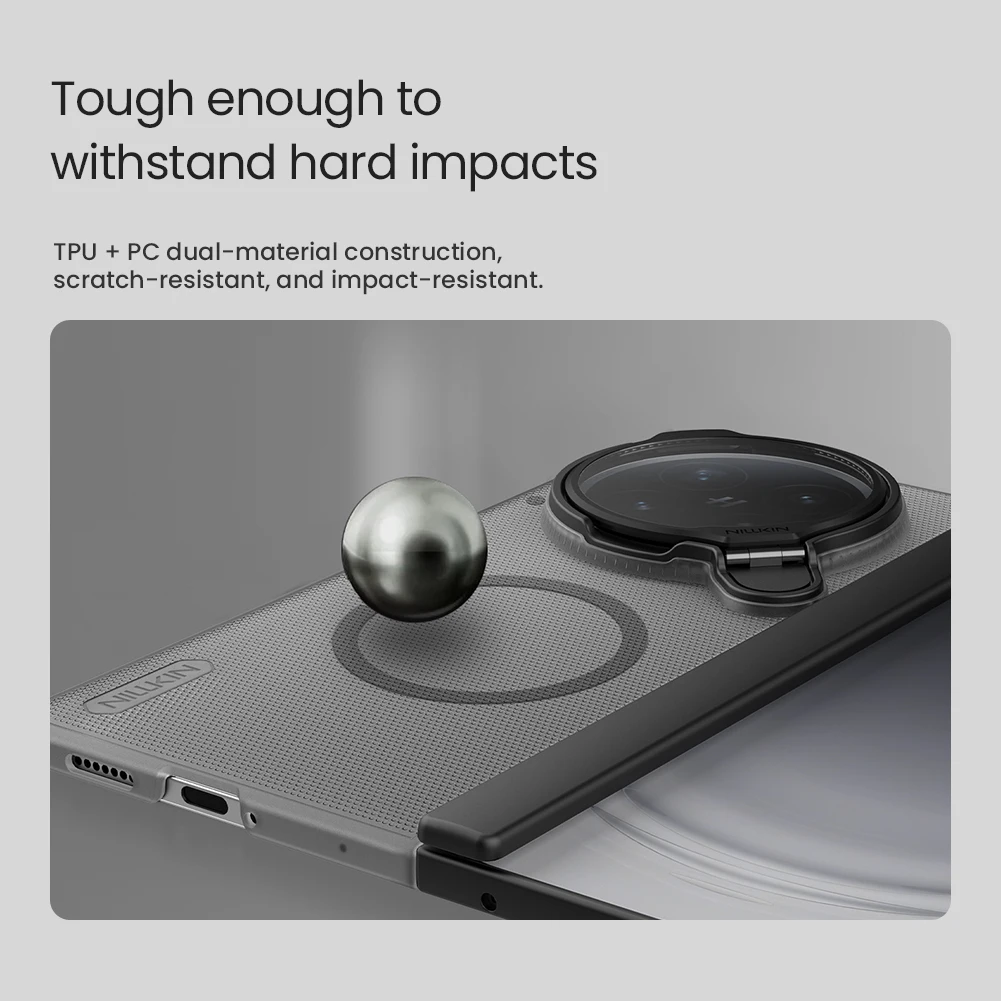 

Чехол Nillkin Super Frosted Shield Prop Fold для OPPO Find N6 5G, магнитный, противоударный, с поддержкой Magsafe, защитный чехол.