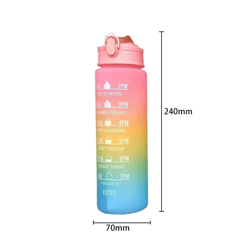 900ML Water Bottle Portable Vacuum Flasks Drinkware Camping Motivational Skirt Outdoor Bikini Sport Kitchen Times Bra Marker Gun