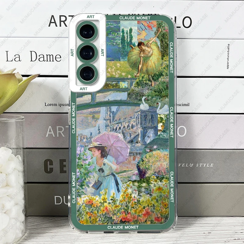 جراب هاتف فني من Claude Monet ، غطاء ناعم لسامسونج غالاكسي S24 S20 S21 S22 S23 Plus FE Ultra A51 A30 A32 A33 A50 A52 A53 A73 A54