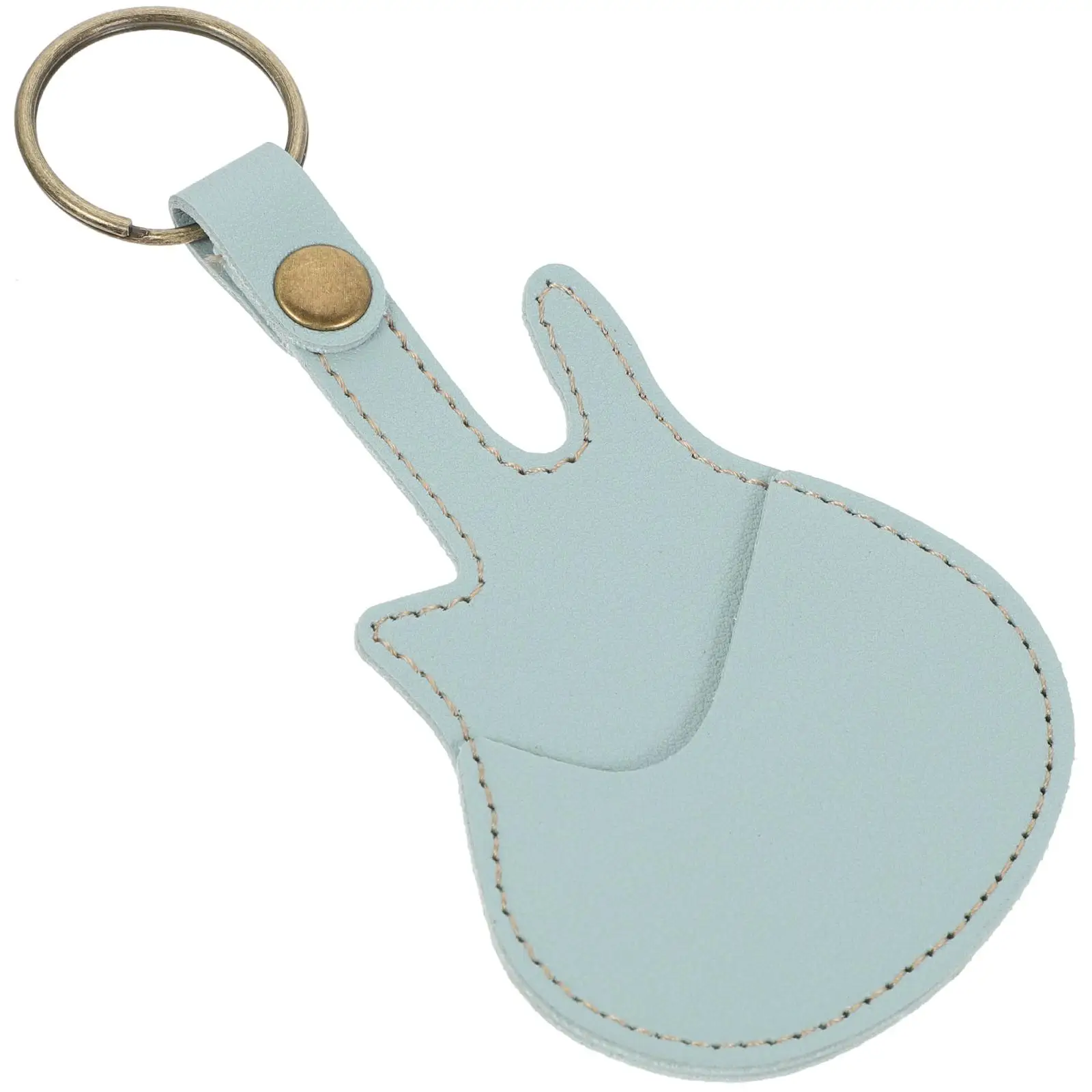 

Guitar Picks Portable Bag PU Plectrum Holder Sky Blue Guitar Capo Storage Protective Case Pick Organizer