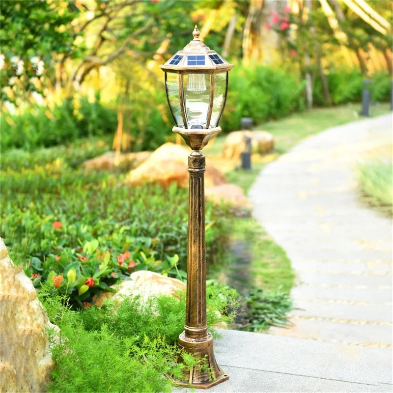 SOFITY Retro Outdoor Lawn Lights Solar Garden Lamp LED Waterproof Home Decorative for Path Courtyard