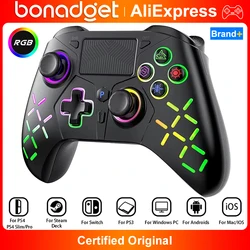 Gamepad For PS4/Slim/Pro/PC Controller Wireless Joystick No Delay 6-Axis Dual Vibration Turbo Touchpad RGB Gaming Control Handle