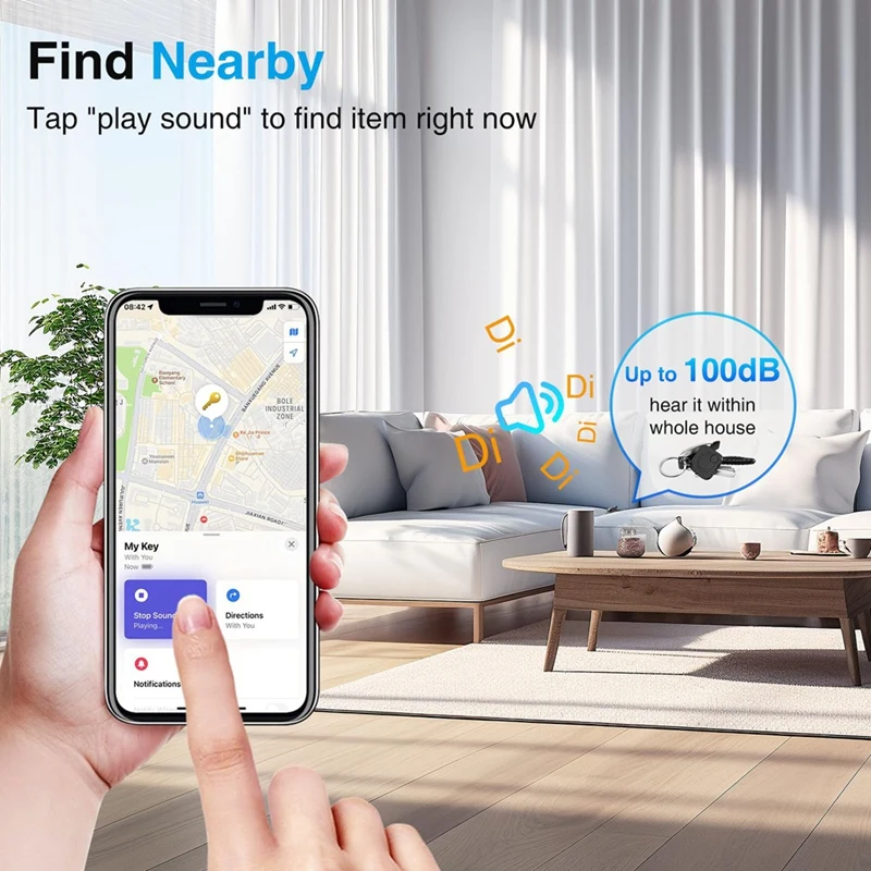 Air Tracker, локатор ключей со звуком, совместимый с Apple Find My (только IOS), трекеры, как Airtags, трекер для домашних животных