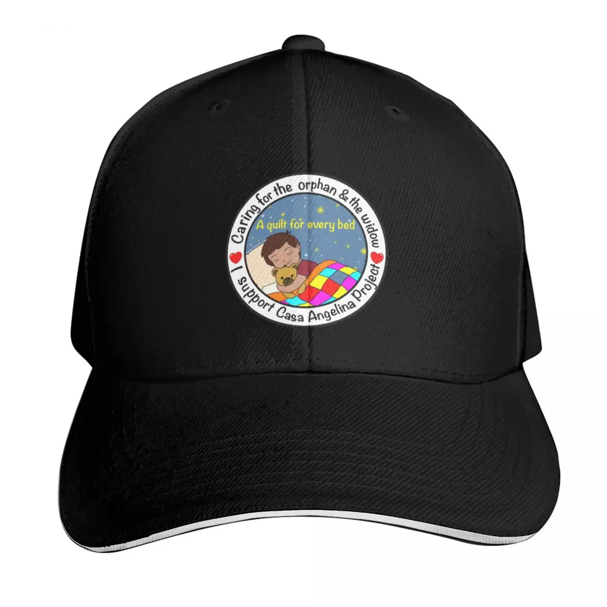 Casa Angelina Project Baseball Cap Six Panel Structured Crown Sun Protection UPF 50+ Breathable Mesh Back