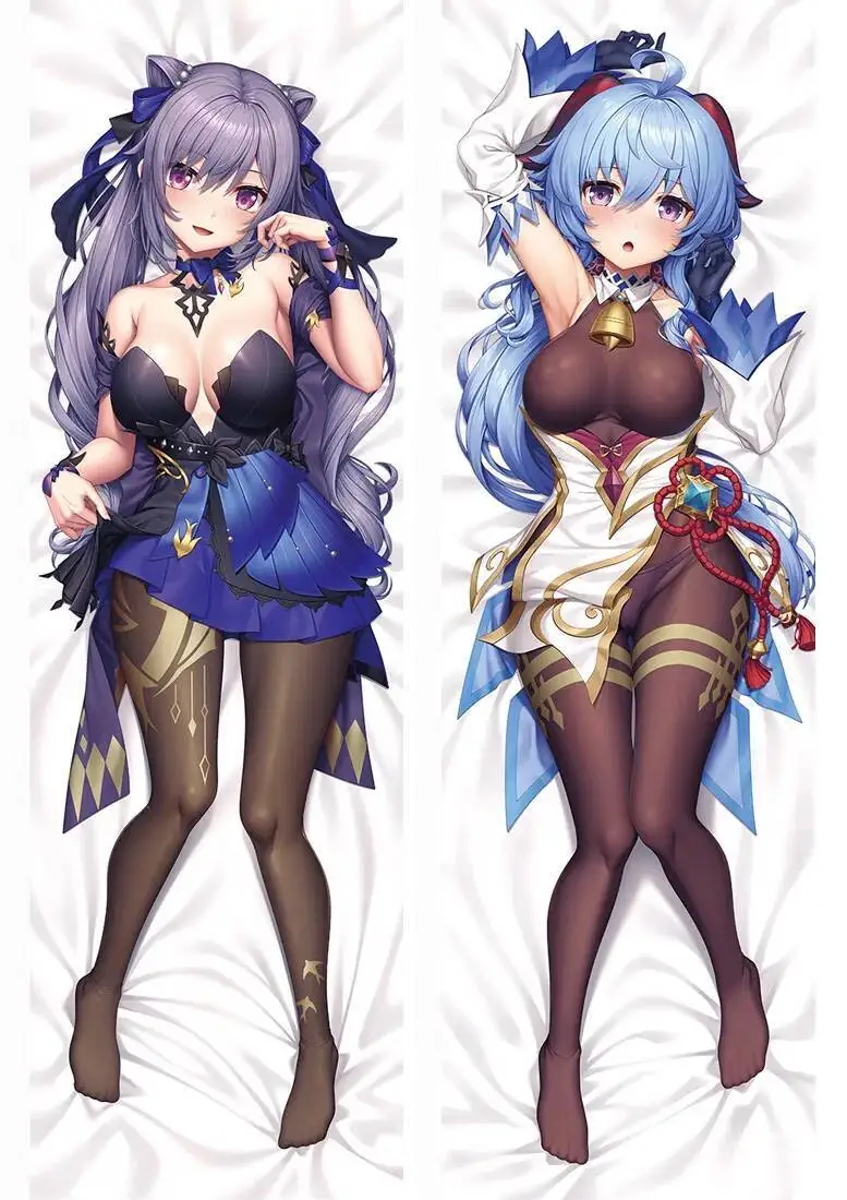 

Gift Keqing Ganyu Dakimakura Waifu Genshin Impact Cosplay 2-Side Print Throw Pillow Case Body Long Cushion Cover