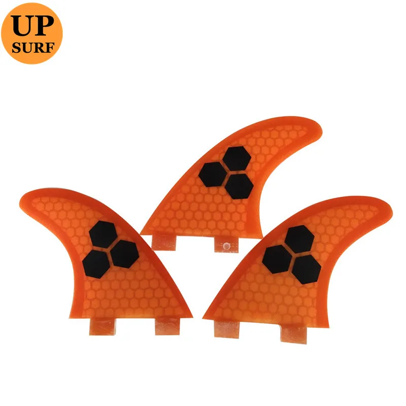 UPSURF FCS Fins G5 Surf For Sup Board Accessories Fins Orange Honeycomb 3 Pcs/set Surfing Fins M Size prancha de surf