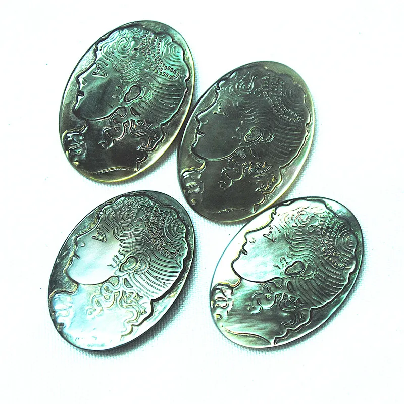 3 قطعة قذيفة مياه البحر الطبيعة كبوشن لا ثقب على السطح 18X25 مللي متر DIY بها بنفسك مجوهرات صنع الملحقات