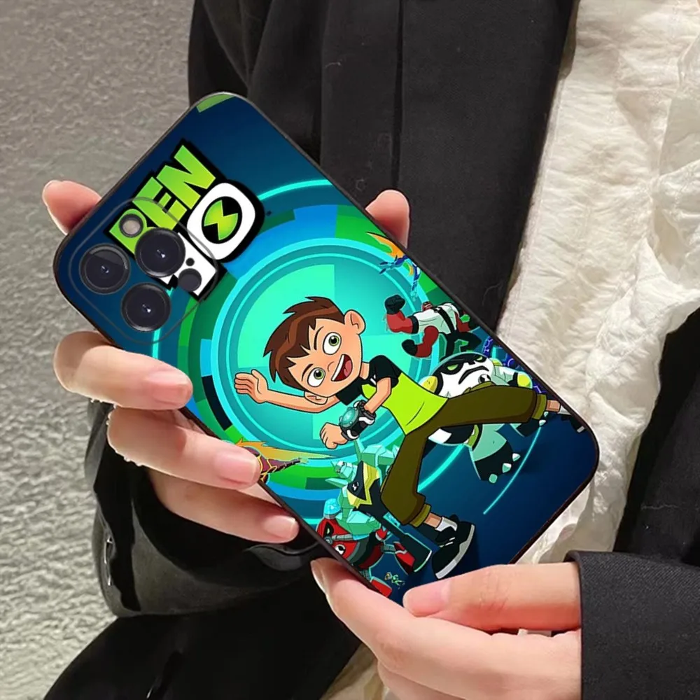 Classic Cartoon TV B-Ben-10 Phone Case for iPhone 16 15 8 7 6 6S Plus X SE XR XS 14 11 12 13 Mini Pro Max Mobile Case