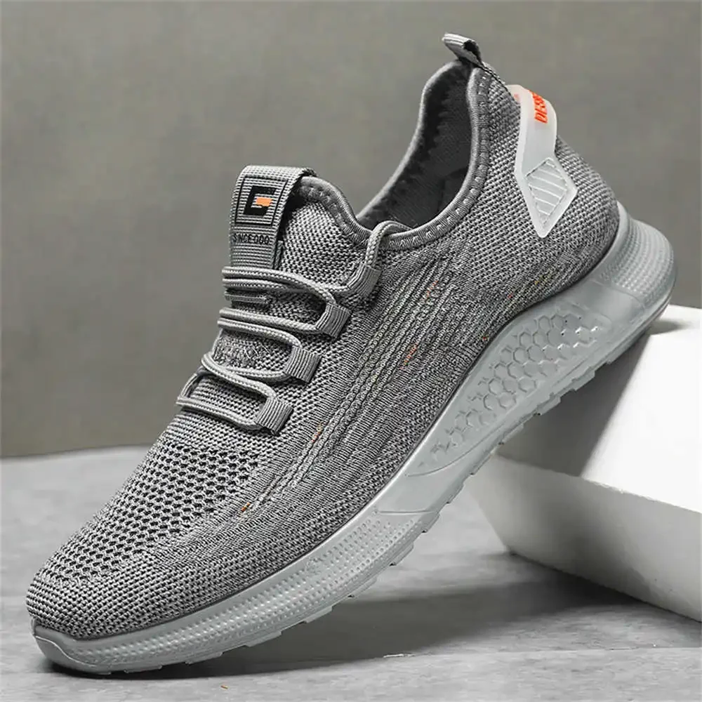 

Anti-slip Super Big Size Men's Walking Shoes Skateboarding Sneakers Without Heels Boots Silver Sport Famous Brands