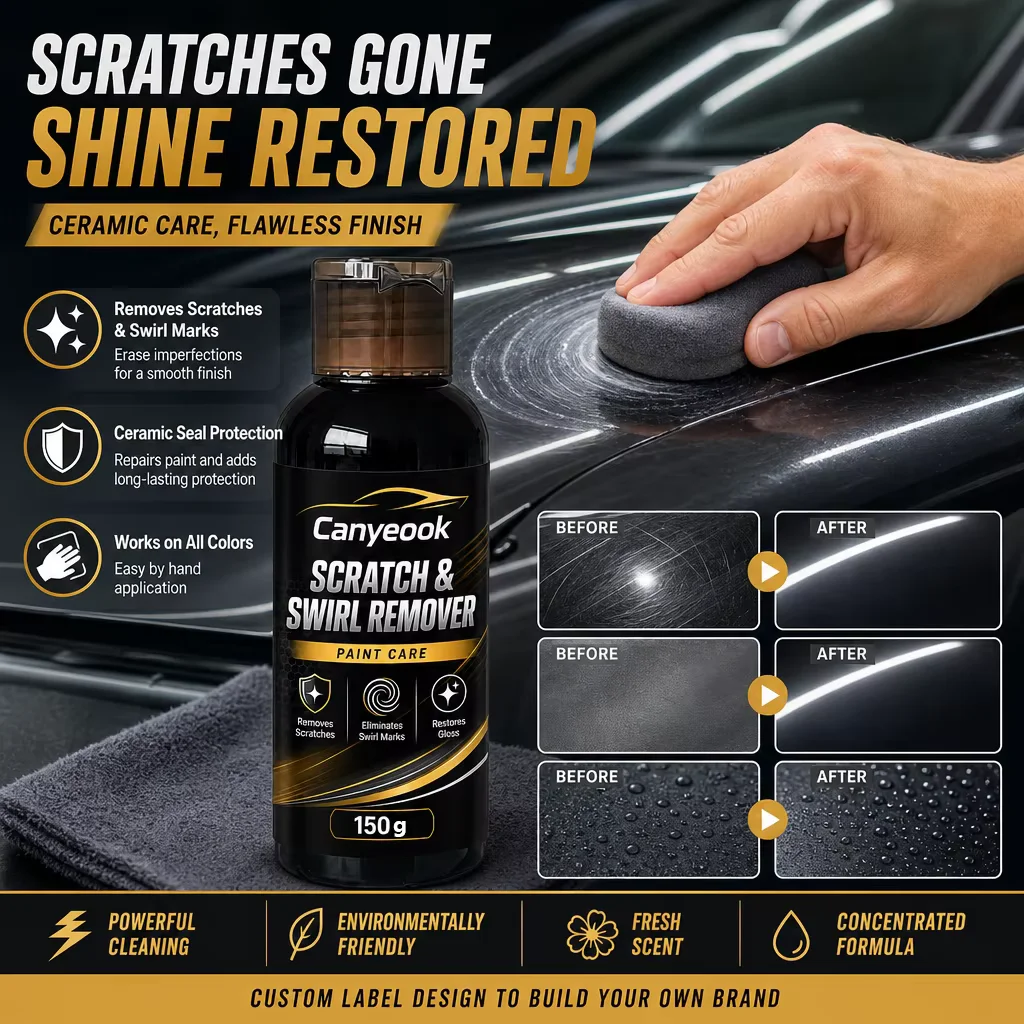 CANYEOOK Scratch & Swirl Remover 150g - Remove Scratches Swirl Marks Ceramic Sealant Restore Shine for All Car Paint Colors