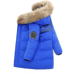 Teenagers Winter Boys Jacket Fur Collar Fashion Keep Warm Kids Jacket Hooded Zipper 5 6 7 8 9 10 11 12 Years New Kids Clothes