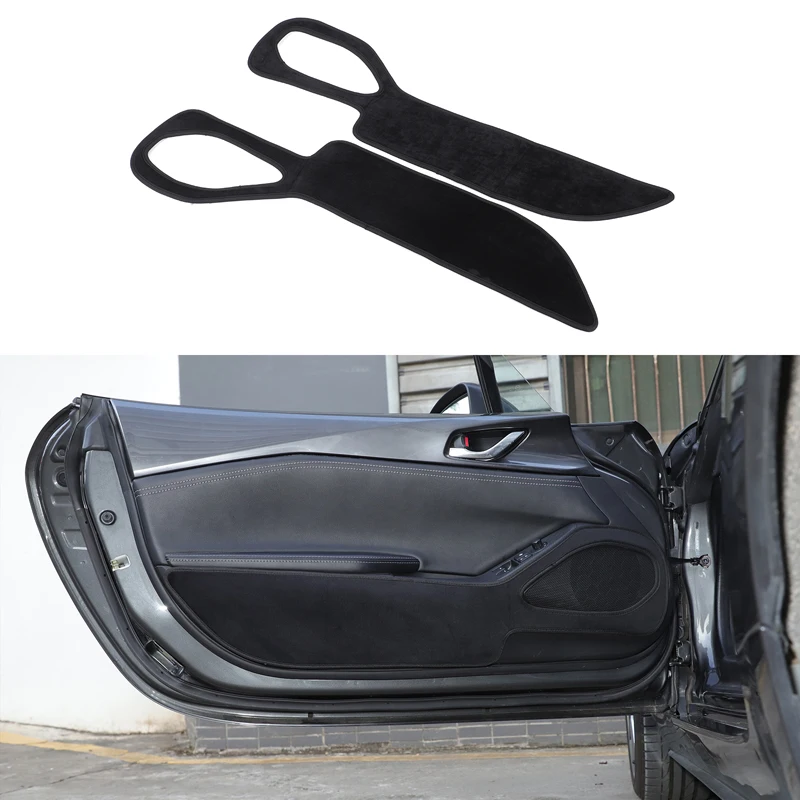 Car Door Anti-Kick Pad For Mazda MX-5 Miata 2016+ Velvet Sticker Trim Side Door Anti-Dirty Protector Cover Interior Accessories