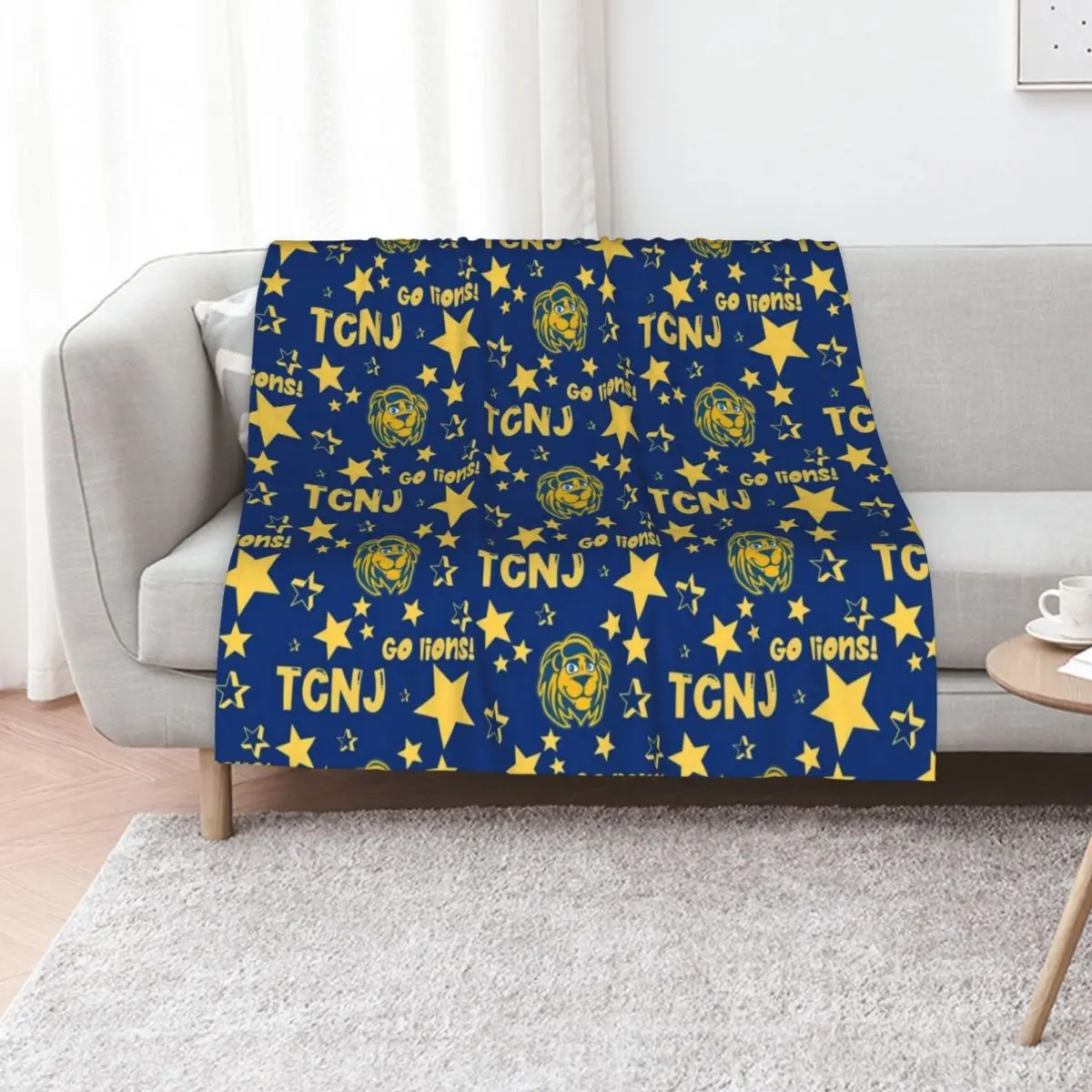 

TCNJ Collage Throw Blanket Custom Plush Comforter valentine gift ideas Blankets
