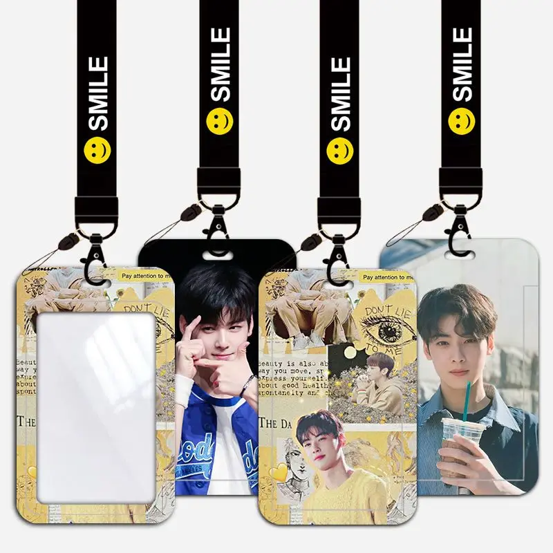 New Kpop Korean Stars Drama True Beauty Cha EunWoo Cute ChaEunWoo Card Protective Cover ID Card Cover Card Holder Card Bag gift