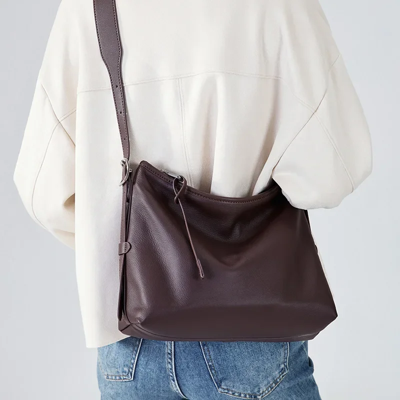 กระเป๋าหนังผู้หญิงกระเป๋าCrossbody 2025 หนังนุ่มรักแร้กระเป๋าผู้หญิงขนาดใหญ่ความจุไหล่Tote Designerกระเป๋าหรูหรา