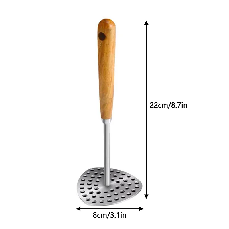 Trituradores de patatas de acero inoxidable, triturador de arroz, puré, patata dulce púrpura, rallador de calabaza, herramientas, trituradora, accesorios de cocina