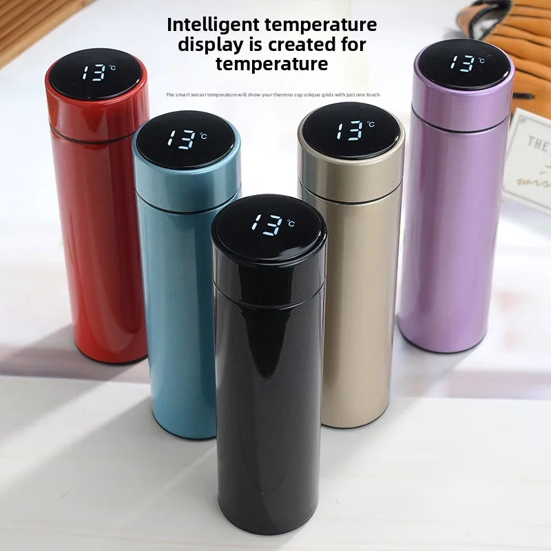 

500ML Intelligent Temperature Thermos Bottle Sports Water Cup Car Insulated Cup Keeps Cold and Heat Thermal Mug Vacuum Flasks