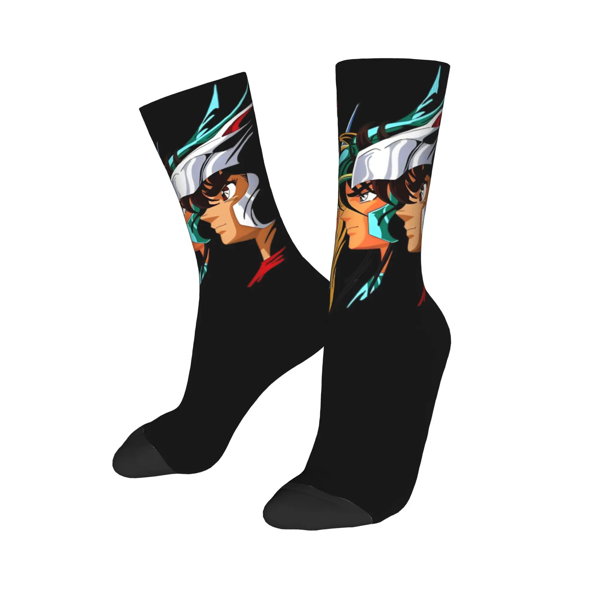 Calcetines de vestir con diseño de tema de los Caballeros del Zodíaco Merch para uso diario Calcetines de anime antideslizantes