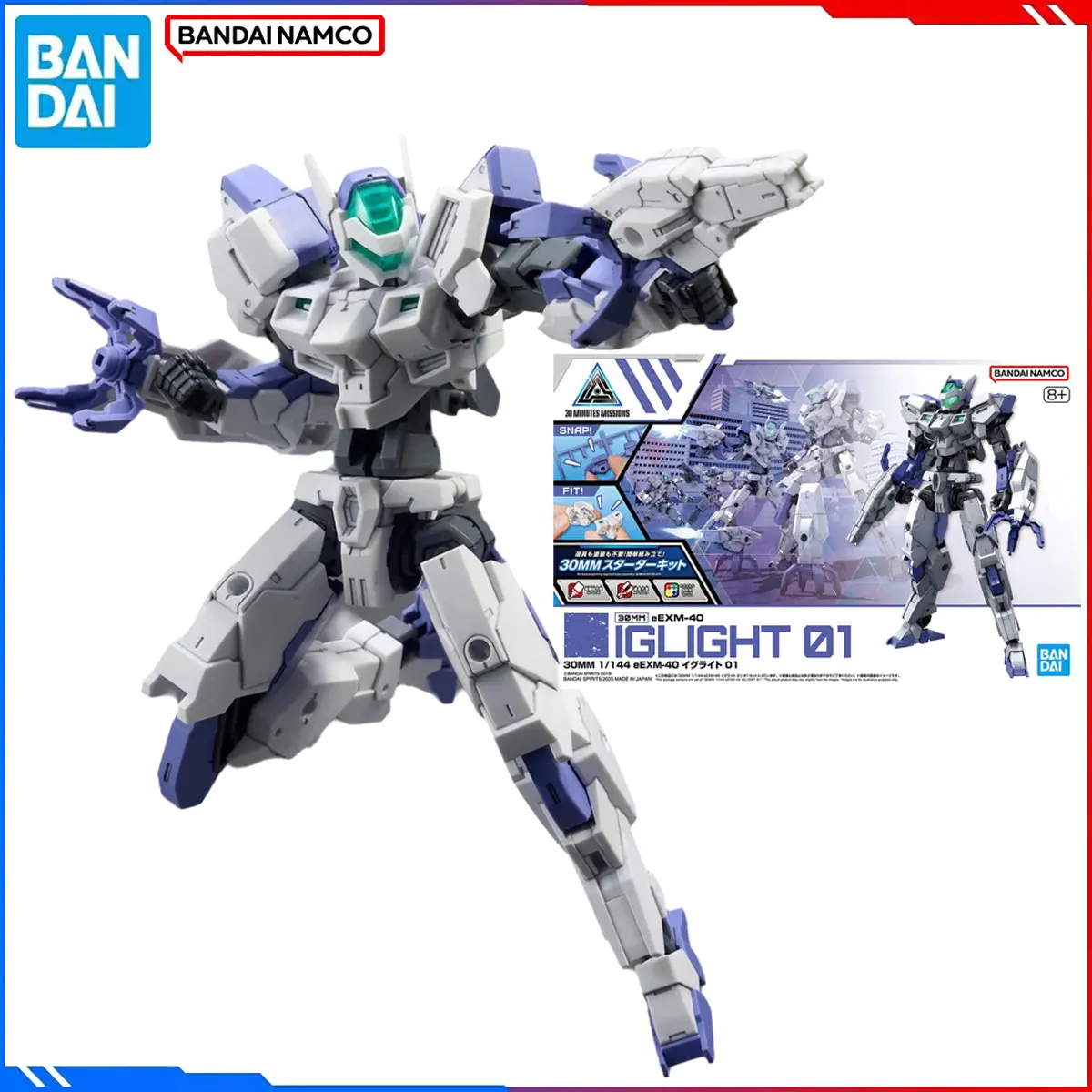 

Genuine Bandai Original 30Minutes Missions Figure Model Kits 30MM 1/144 EEXM-40 Anime Iglight 01 Action Model Christmas Toy Gift